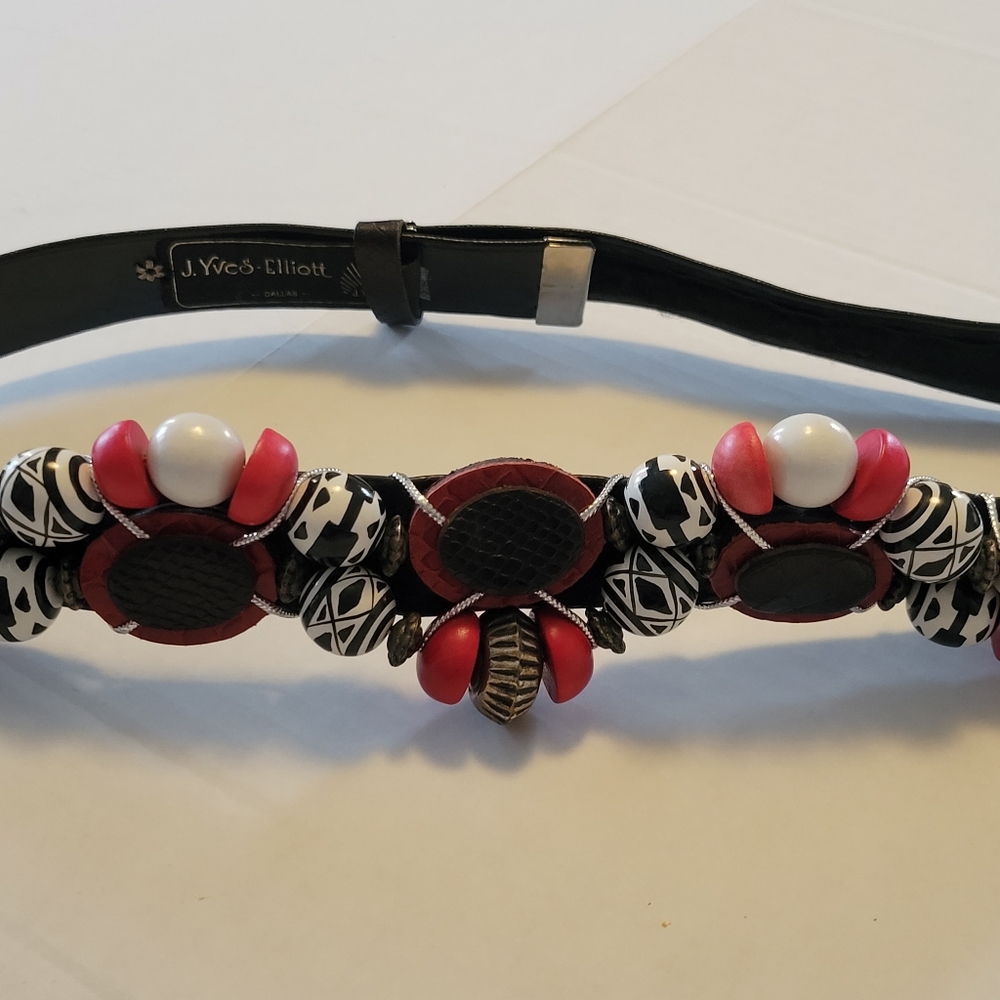 Vintage J. Yves Elliott Beaded Belt - Picture 2 of 16